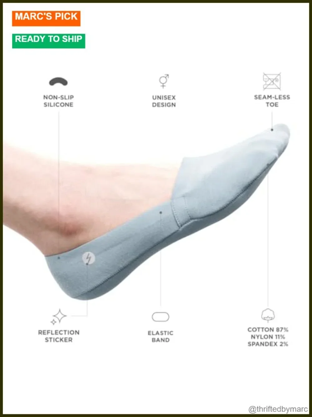 No Show Socks 3 Pack Non Slip Low Cut Invisible Liner for Sneakers Flats